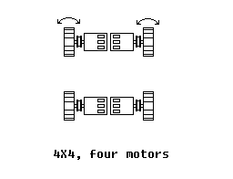 4x4, four motors.